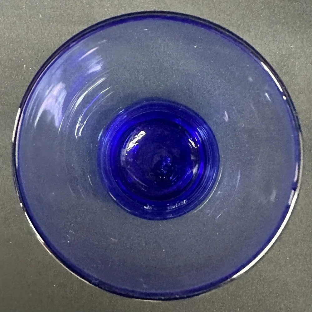 Libbey 'Bangles - Cobalt Blue' 16 Oz Cooler, Discontinued Piece, Set of 4, VTG